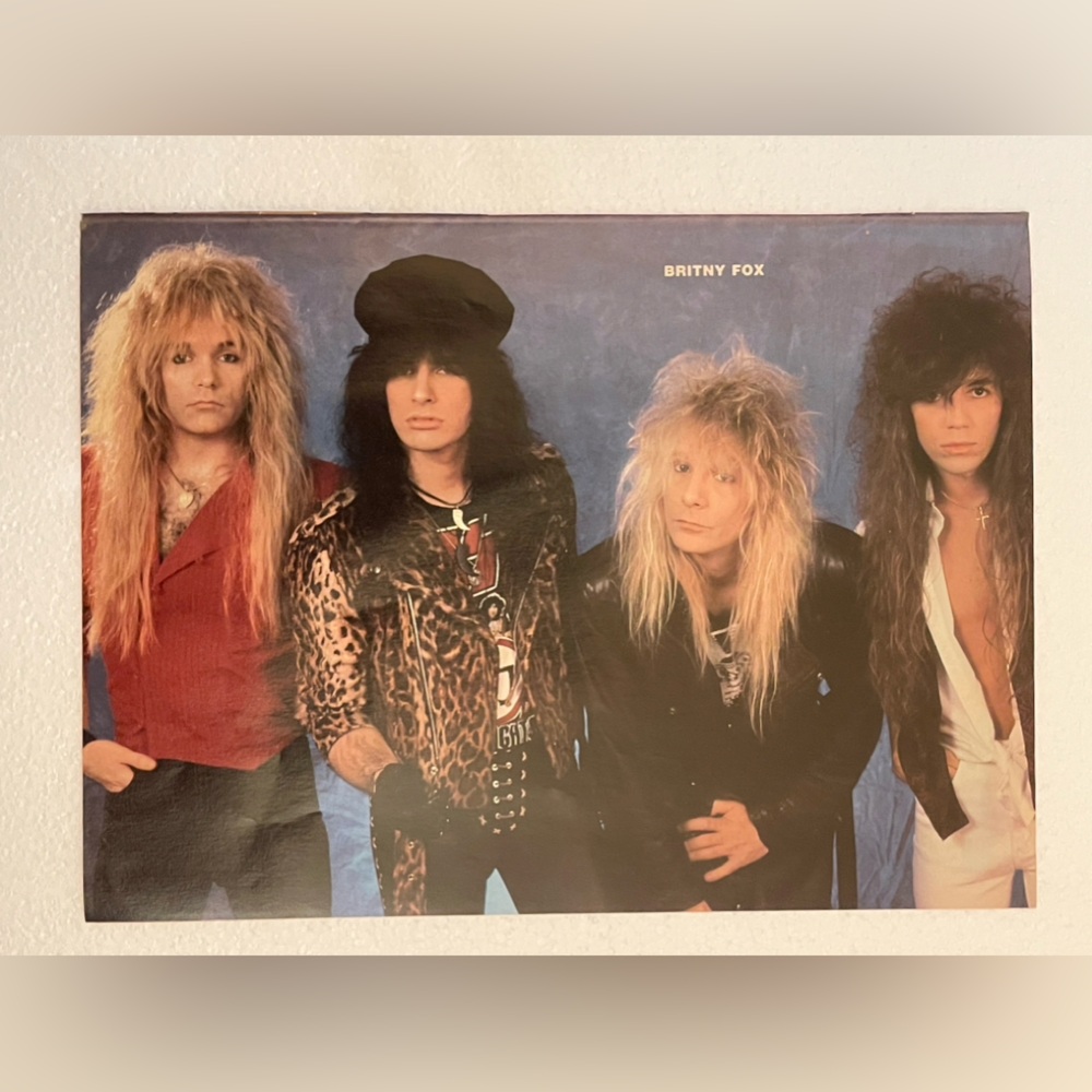 Britny Fox Band Pinup - 1980s Glam Metal Rock Photo